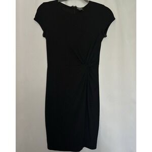 Express Faux Wrap Knot Front Cap‎ Sleeve Dress Womens XS Little Black Dress
